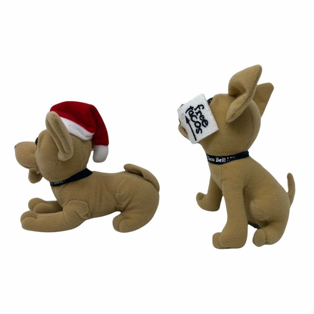 Yo Quiero Taco Bell Dog Chihuahua Plush Stuffed Animal Free Tacos Sign & Xmas - Picture 3 of 6